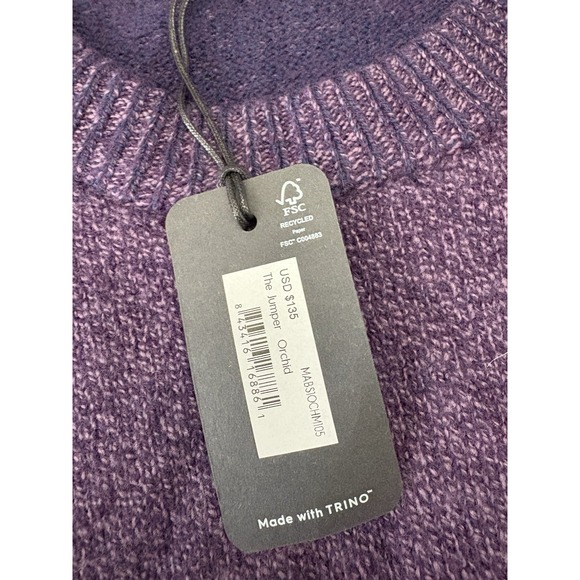 NEW! Men's Allbirds The Jumper Purple Sweater Pullover 100% Merino Wool 130$ XL - Picture 5 of 6
